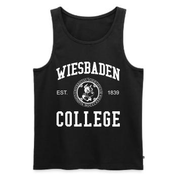Wiesbaden College University University School - Débardeur bio Premium Homme - noir - Devant - Michal (187cm)