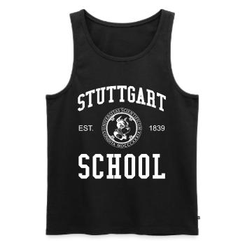Stuttgart School Universität Hochschule University - Männer Premium Bio Tank Top - Schwarz - Vorne - Michal (187cm)