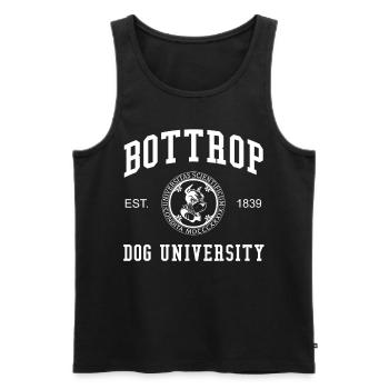 Bottrop Dog University Universität Hochschule Uni - Männer Premium Bio Tank Top - Schwarz - Vorne - Michal (187cm)