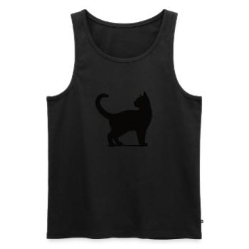 J’adore les chats - Débardeur bio Premium Homme - noir - Devant - Michal (187cm)