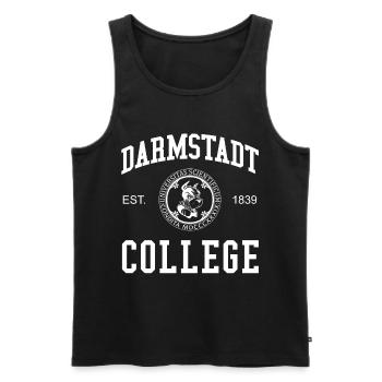 Darmstadt College University Universität Schule - Männer Premium Bio Tank Top - Schwarz - Vorne - Michal (187cm)
