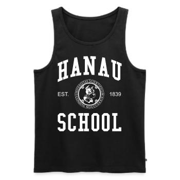 Hanau School University College University School - Men's Premium Organic Tank Top - black - Front - AI Model Male 178 light (178cm)