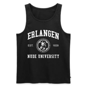 Erlangen Nude University Universität Hochschule - Männer Premium Bio Tank Top - Schwarz - Vorne - AI Model Male 178 light (178cm)