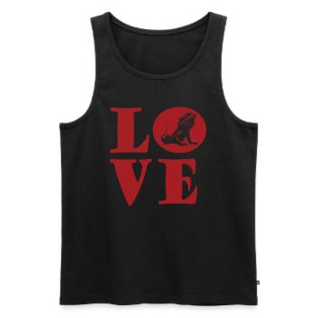 I love bearded dragons - Men's Premium Organic Tank Top - black - Front - Michal (187cm)