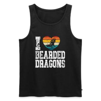 i love bearded dragons - Men's Premium Organic Tank Top - black - Front - Michal (187cm)