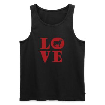 Ich Mag Kühe - Männer Premium Bio Tank Top - Schwarz - Vorne - Michal (187cm)