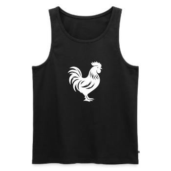 I like chickens - Men's Premium Organic Tank Top - black - Front - AI Model Male 178 light (178cm)