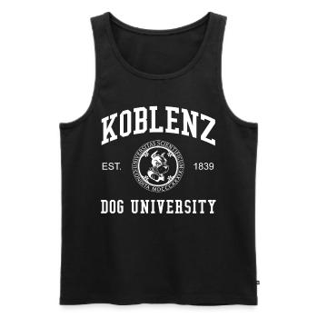 Koblenz Dog University Universität Hochschule Uni - Männer Premium Bio Tank Top - Schwarz - Vorne - Michal (187cm)