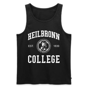 Collège Heilbronn École universitaire universitaire - Débardeur bio Premium Homme - noir - Devant - Michal (187cm)