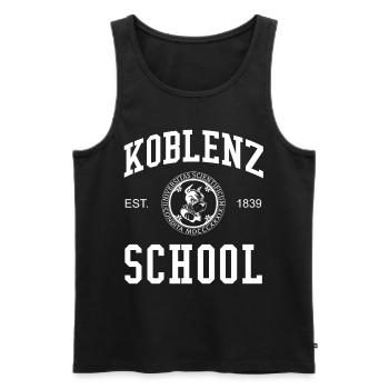 Koblenz School Universität Hochschule University - Männer Premium Bio Tank Top - Schwarz - Vorne - Michal (187cm)