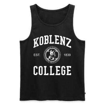 Koblenz College University Universität Hochschule - Männer Premium Bio Tank Top - Schwarz - Vorne - Michal (187cm)