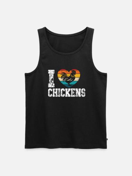 I like chickens - Men's Premium Organic Tank Top - black