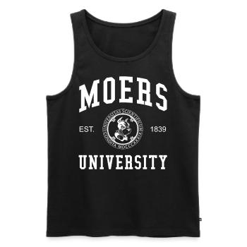 Moers University Universität Hochschule Uni - Men's Premium Organic Tank Top - black - Front - Michal (187cm)