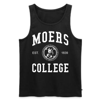 Moers College, Université, Universität Hochschule - Débardeur bio Premium Homme - noir - Devant - Michal (187cm)