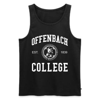 Offenbach College University School - Men's Premium Organic Tank Top - black - Front - AI Model Male 178 light (178cm)