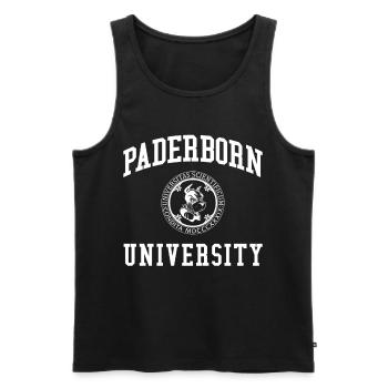 Paderborn University Universität Hochschule Uni - Männer Premium Bio Tank Top - Schwarz - Vorne - Michal (187cm)