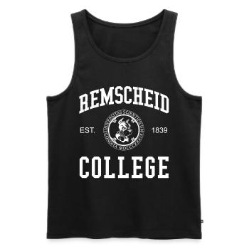 École universitaire Remscheid College - Débardeur bio Premium Homme - noir - Devant - Michal (187cm)