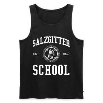 Salzgitter School Universität Hochschule Uni - Männer Premium Bio Tank Top - Schwarz - Vorne - Michal (187cm)