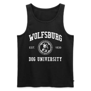 Collège universitaire canin de Wolfsburg - Débardeur bio Premium Homme - noir - Devant - Michal (187cm)