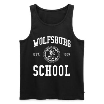 École de Wolfsburg Université Université Université - Débardeur bio Premium Homme - noir - Devant - Michal (187cm)