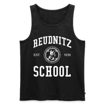 Leipzig Reudnitz School University School University - Men's Premium Organic Tank Top - black - Front - Michal (187cm)