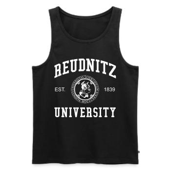 Leipzig Reudnitz University Universität Hochschule - Männer Premium Bio Tank Top - Schwarz - Vorne - Michal (187cm)