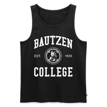 Bautzen College University Universität Hochschule - Männer Premium Bio Tank Top - Schwarz - Vorne - AI Model Male 178 light (178cm)