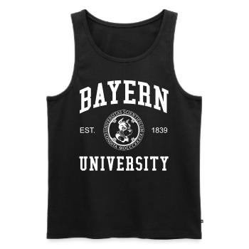 Bayern University Universität Hochschule Uni - Männer Premium Bio Tank Top - Schwarz - Vorne - Michal (187cm)