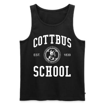 Cottbus School Universität Schule Uni University - Men's Premium Organic Tank Top - black - Front - Michal (187cm)