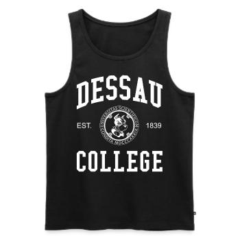Dessau College University Universität Hochschule - Männer Premium Bio Tank Top - Schwarz - Vorne - AI Model Male 178 light (178cm)
