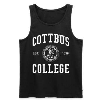 Cottbus College, Universität Hochschule - Débardeur bio Premium Homme - noir - Devant - Michal (187cm)