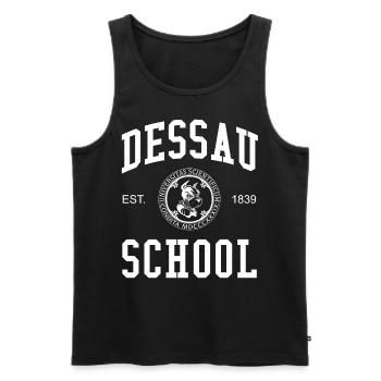 Dessau School Hochschule University Schule Uni - Männer Premium Bio Tank Top - Schwarz - Vorne - AI Model Male 178 light (178cm)