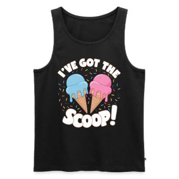 I've Got the Scoop Gender Reveal Ice cream Themed - Men's Premium Organic Tank Top - black - Front - AI Model Male 178 light (178cm)
