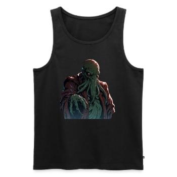 Cthulhu Lord and Savior Monster Horror T-Shirt - Männer Premium Bio Tank Top - Schwarz - Vorne - Michal (187cm)