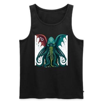 Cthulhu Lord and Savior Monster Horror T-Shirt - Männer Premium Bio Tank Top - Schwarz - Vorne - Michal (187cm)