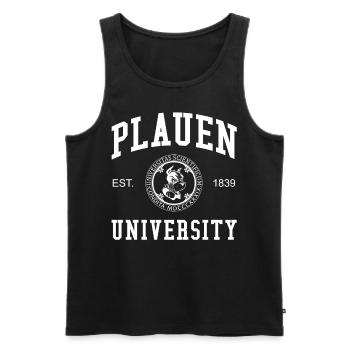 Université Plauen Universität Hochschule Uni - Débardeur bio Premium Homme - noir - Devant - AI Model Male 178 light (178cm)