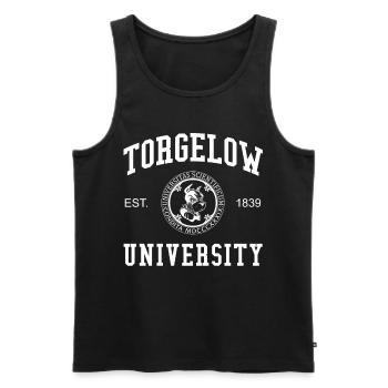 Collège universitaire Torgelow - Débardeur bio Premium Homme - noir - Devant - Michal (187cm)