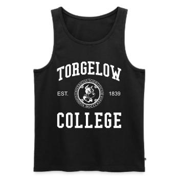 Torgelow College University Universität Hochschule - Männer Premium Bio Tank Top - Schwarz - Vorne - Michal (187cm)