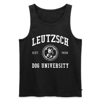 Leipzig Leutzsch Dog University Universität Uni - Männer Premium Bio Tank Top - Schwarz - Vorne - Michal (187cm)
