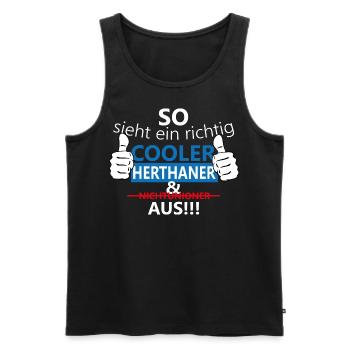 Berlin Fußballfan - Männer Premium Bio Tank Top - Schwarz - Vorne - AI Model Male 178 light (178cm)