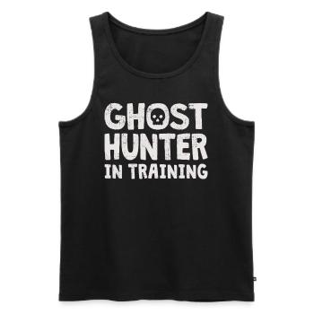 Ghost Hunter Paranormal Investigator Geisterjagd - Männer Premium Bio Tank Top - Schwarz - Vorne - AI Model Male 178 light (178cm)