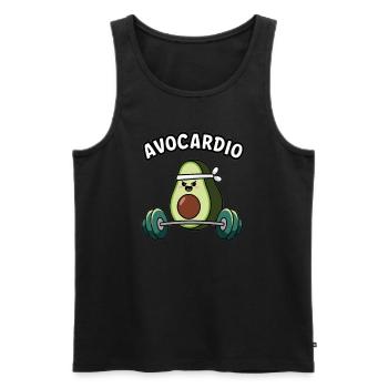Avocardio - Men's Premium Organic Tank Top - black - Front - Michal (187cm)