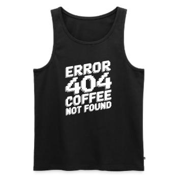 Error 404 coffee not found - Männer Premium Bio Tank Top - Schwarz - Vorne - AI Model Male 178 light (178cm)