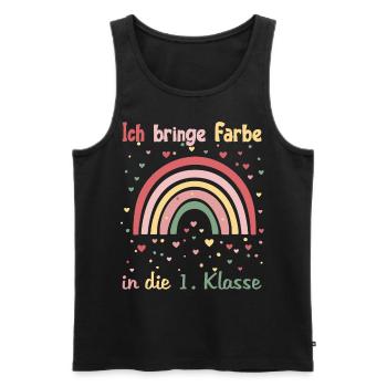 J’apporte de la couleur à Regenb 1ère classe - Débardeur bio Premium Homme - noir - Devant - AI Model Male 178 light (178cm)