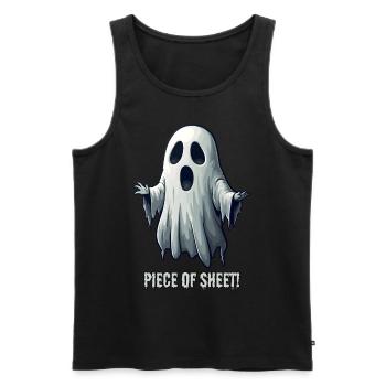 Drôle Fantôme Halloween Unisexe Teen Kids T-shirt - Débardeur bio Premium Homme - noir - Devant - Michal (187cm)