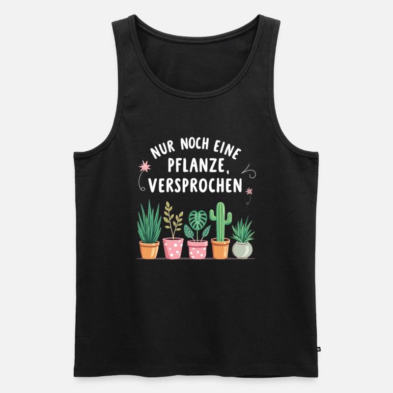 nur noch eine Pflanze, versprochen - Männer Premium Bio Tank Top - Schwarz