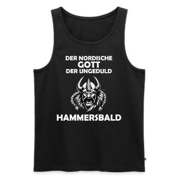 Wikinger Hammersbald Nordische Mythologie Ungeduld - Männer Premium Bio Tank Top - Schwarz - Vorne - Michal (187cm)