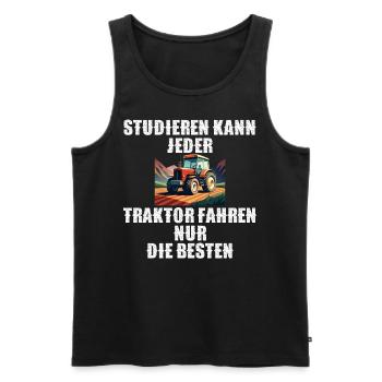 Traktor Landwirtschaft Trecker Landwirt Trecker - Männer Premium Bio Tank Top - Schwarz - Vorne - AI Model Male 178 light (178cm)