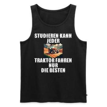 Traktor Landwirtschaft Trecker Landwirt Trecker - Männer Premium Bio Tank Top - Schwarz - Vorne - AI Model Male 178 light (178cm)