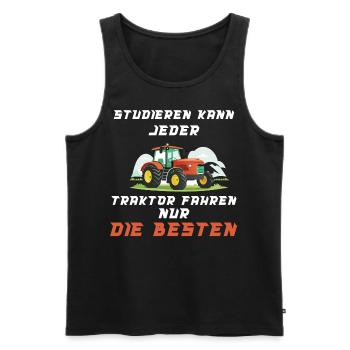 Traktor Landwirtschaft Trecker Landwirt Trecker - Männer Premium Bio Tank Top - Schwarz - Vorne - AI Model Male 178 light (178cm)